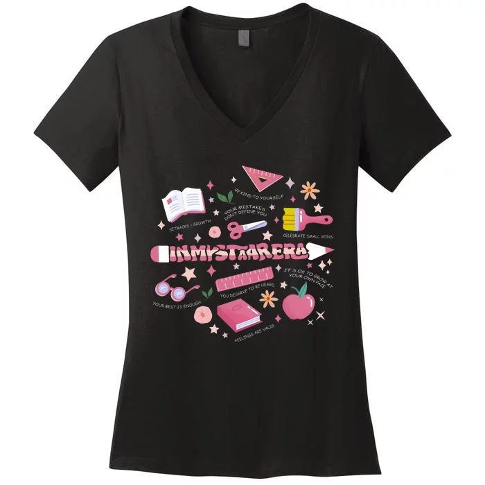 In My Staar Era Retro Groovy Test Day Women's V-Neck T-Shirt