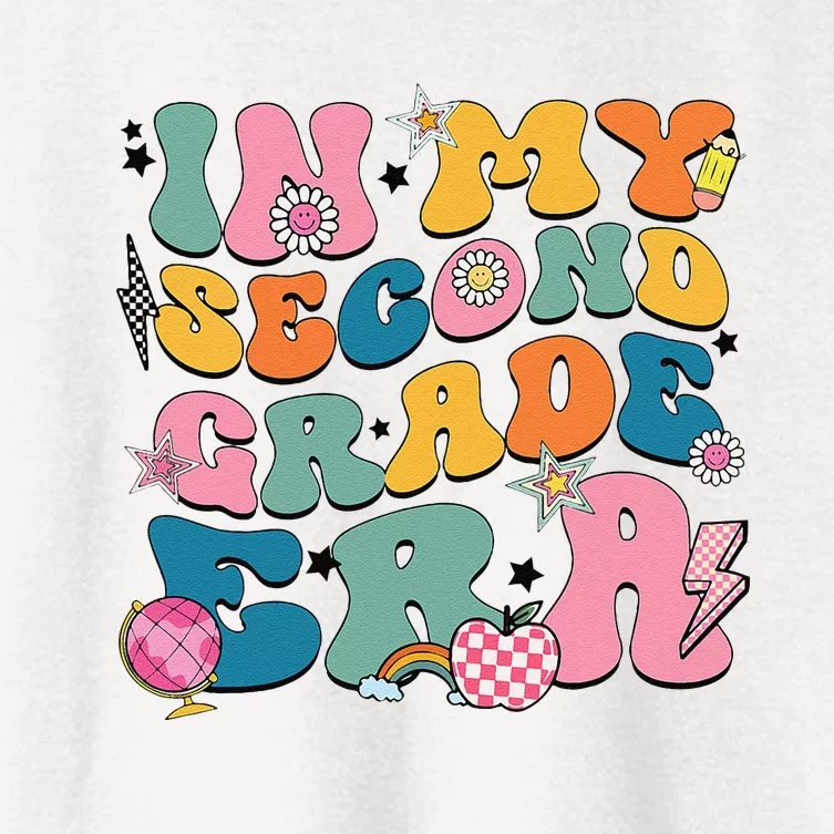 In My Second Grade Era Back To School 2nd Grade Teacher Women's Crop Top Tee