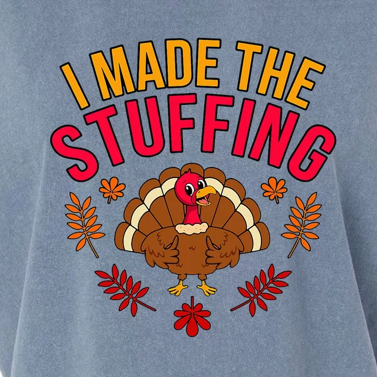 I Made Stuffing Turkey Thanksgiving Family Garment-Dyed Women's Muscle Tee