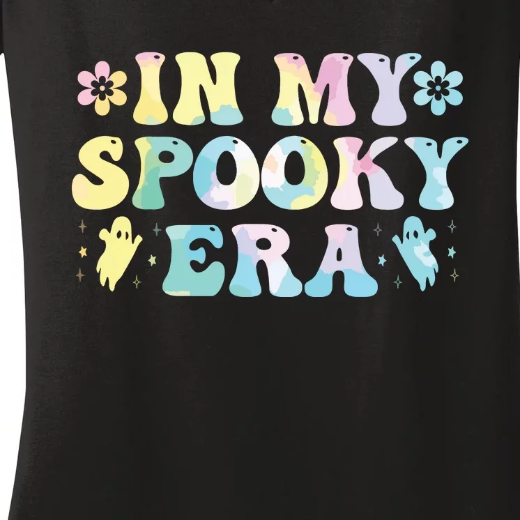 In My Spooky Era Halloween Tie Dye Women's V-Neck T-Shirt