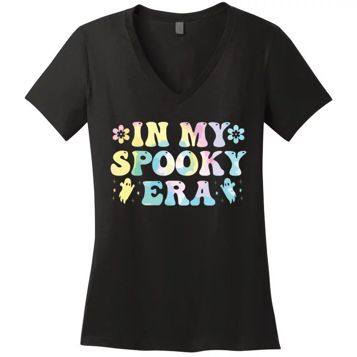 In My Spooky Era Halloween Tie Dye Women's V-Neck T-Shirt