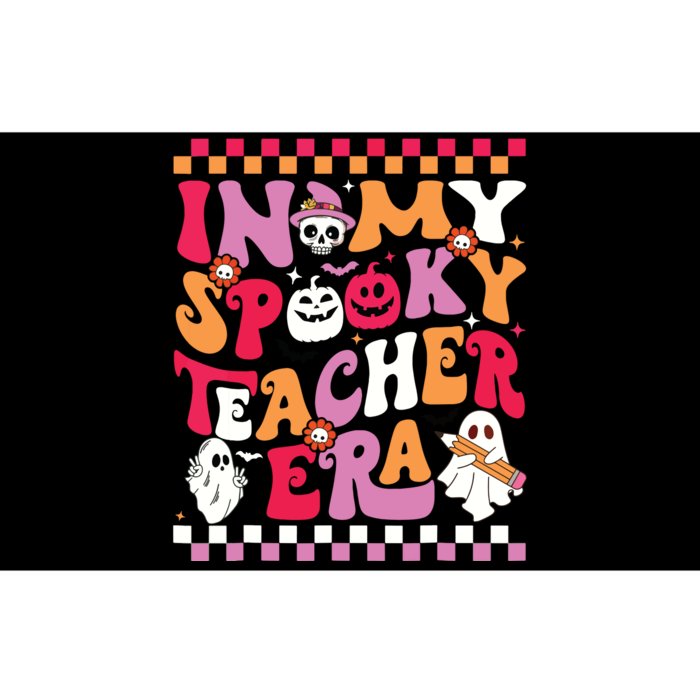 In My Spooky Teacher Era Groovy Ghost Teacher Halloween Bumper Sticker