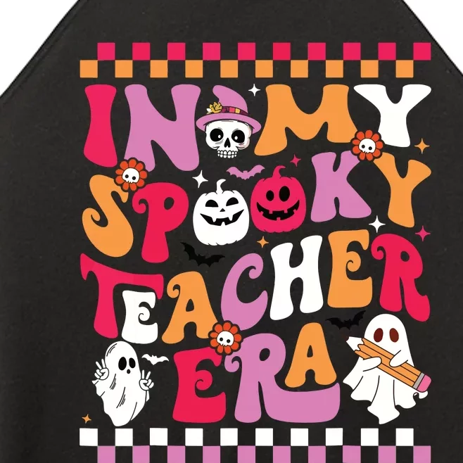 In My Spooky Teacher Era Groovy Ghost Teacher Halloween Women’s Perfect Tri Rocker Tank