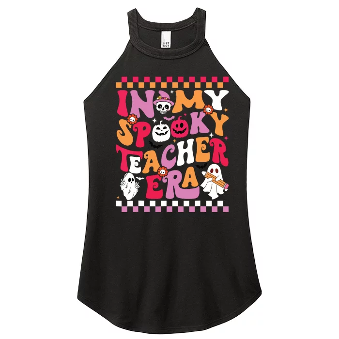 In My Spooky Teacher Era Groovy Ghost Teacher Halloween Women’s Perfect Tri Rocker Tank