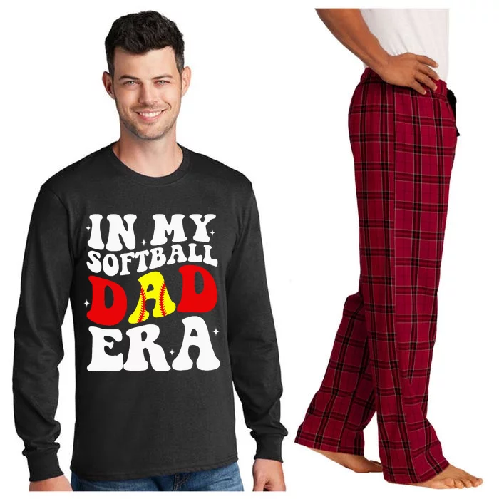 In My Softball Dad Era Softball Dad Long Sleeve Pajama Set