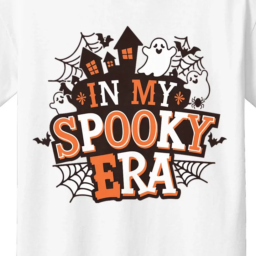 In My Spooky Era Halloween Ghost Pumpkin Cute Spooky Vibes Kids T-Shirt