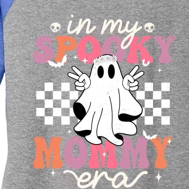 In My Spooky Mommy Era Halloween Groovy Witchy Spooky Mommy Gift Women's Tri-Blend 3/4-Sleeve Raglan Shirt