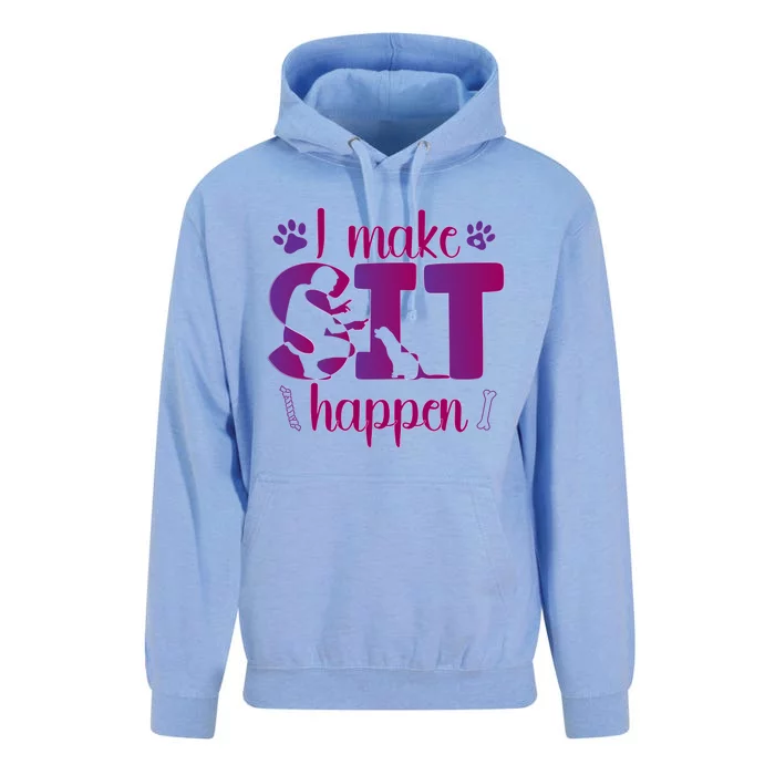 I Make Sit Happen Dog Trainer Dog Training Cool Gift Unisex Surf Hoodie