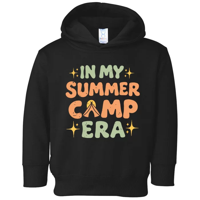 In My Summer Camp Era Women Groovy Retro Camping Camper Toddler Hoodie