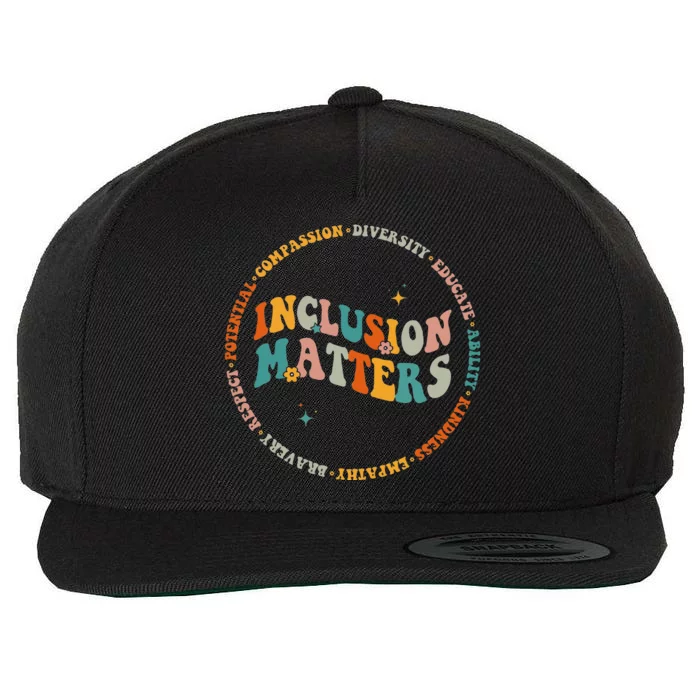 Inclusion Matters Special Education Sped Teacher Men Women Wool Snapback Cap