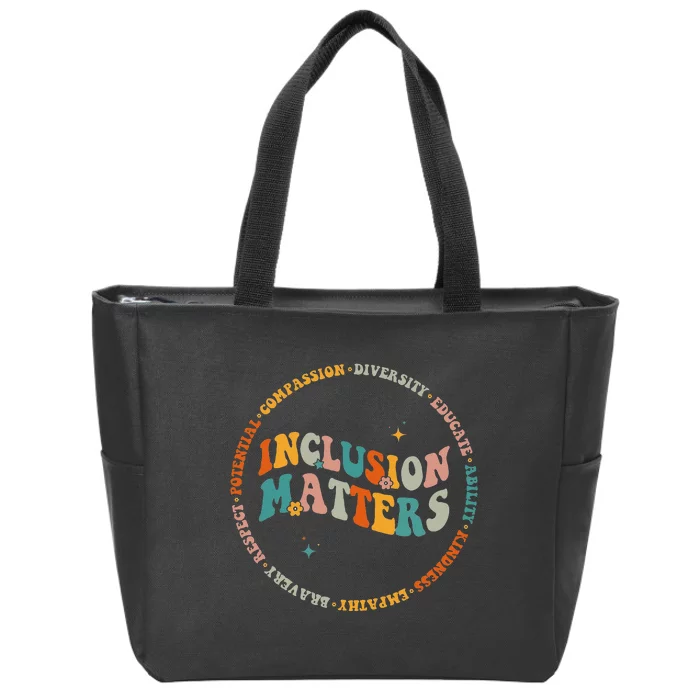 Inclusion Matters Special Education Sped Teacher Men Women Zip Tote Bag