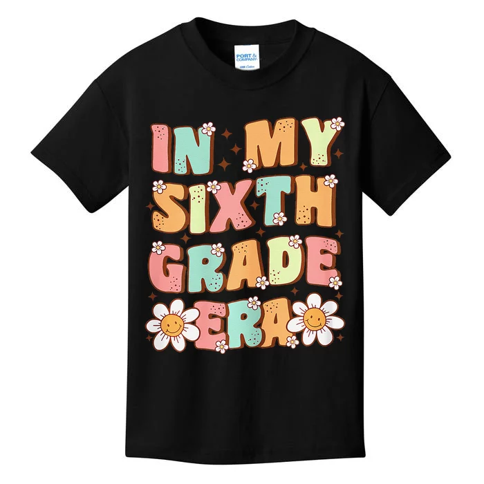 In My Sixth Grade Era Cute Groovy 6th Grade Back To School Gift Kids T-Shirt