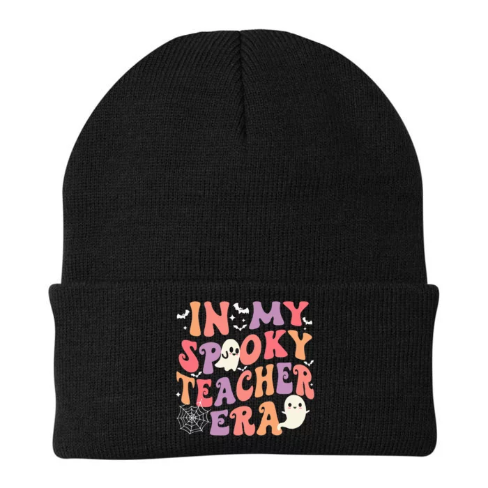 In My Spooky Teacher Era Ghost Halloween Retro Teachers Day Knit Cap Winter Beanie