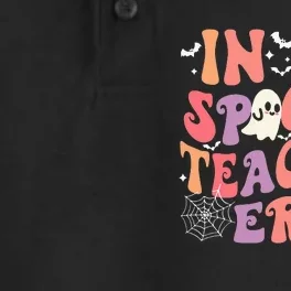 In My Spooky Teacher Era Ghost Halloween Retro Teachers Day Dry Zone Grid Performance Polo