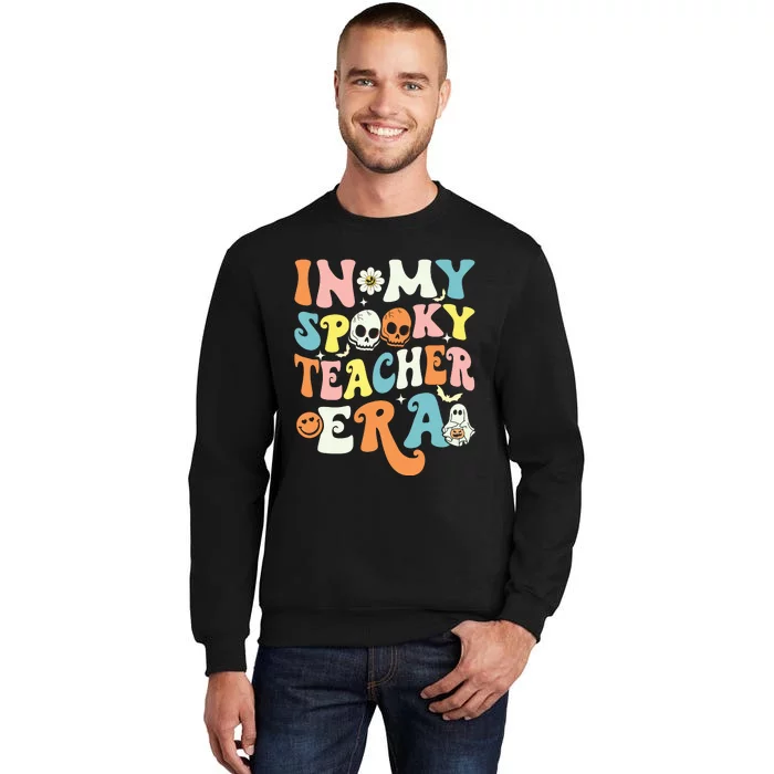 In My Spooky Teacher Era Retro Ghost Halloween Teachers Day Tall Sweatshirt