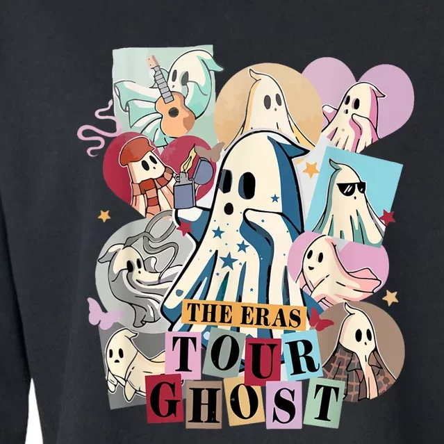 In My Spooky Era Groovy Hippie Halloween Ghost Cropped Pullover Crew