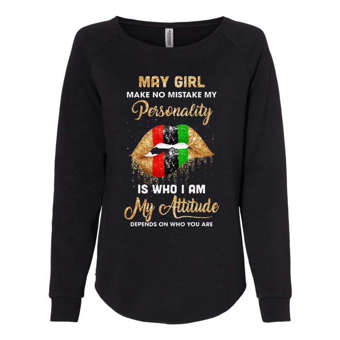 I'm May Sexy Lip Black Wo Gemini Birthday Gift Womens California Wash Sweatshirt