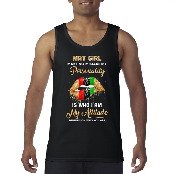 I'm May Sexy Lip Black Wo Gemini Birthday Gift Tank Top