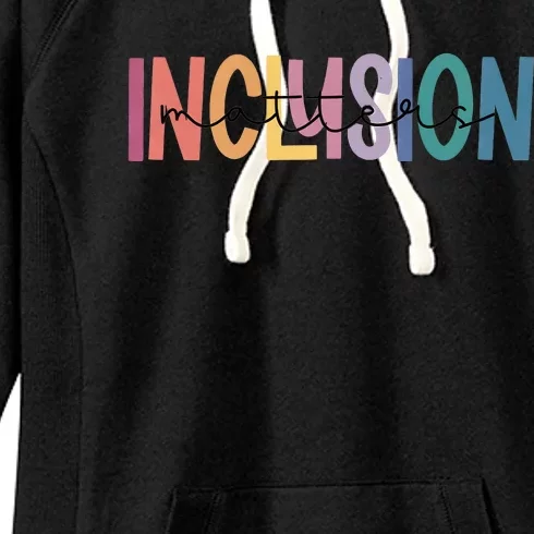 Inclusion Matters Special Education Autism Awareness Women's Fleece Hoodie