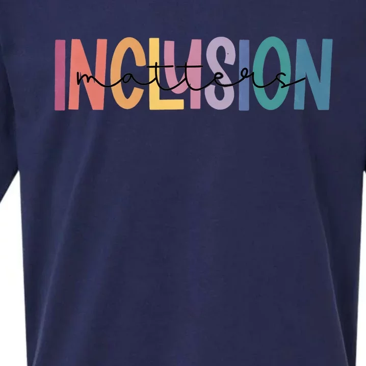 Inclusion Matters Special Education Autism Awareness Sueded Cloud Jersey T-Shirt