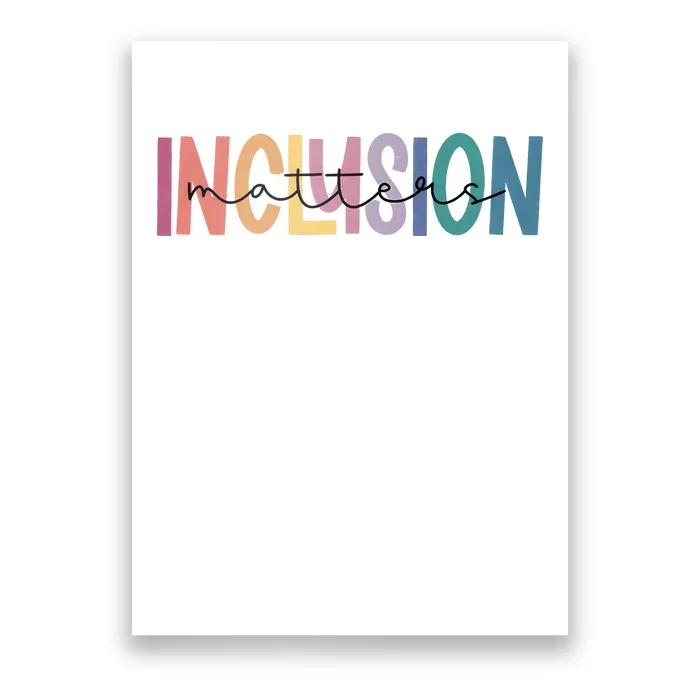 Inclusion Matters Special Education Autism Awareness Poster