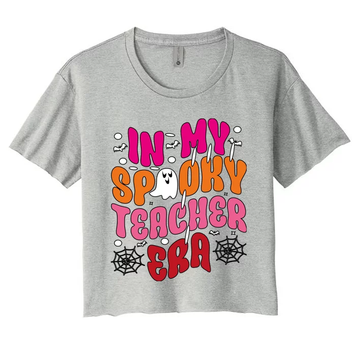 In My Spooky Teacher Era – Halloween Vibes Gift Women's Crop Top Tee