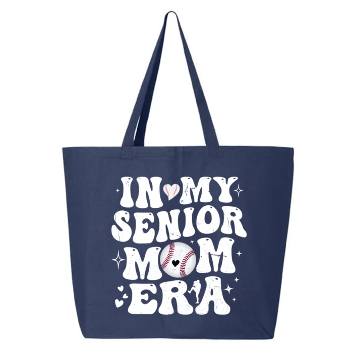 In My Senior Mom Era Class Of 2024 Groovy Baseball Mom Life Cute Gift 25L Jumbo Tote