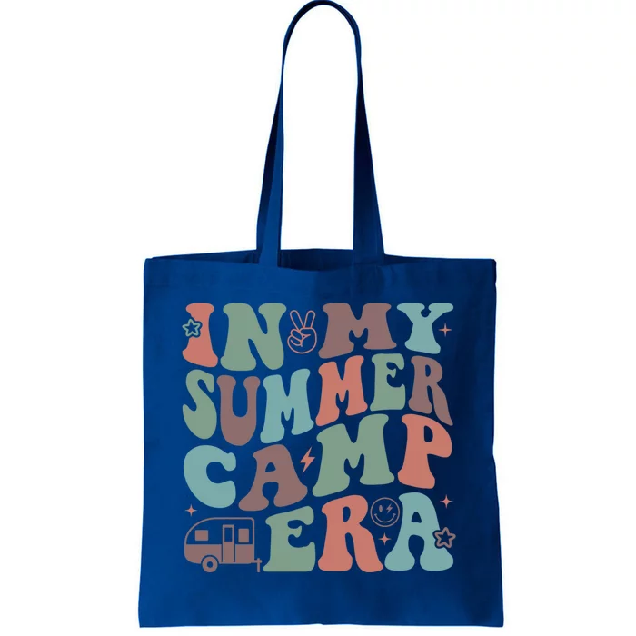 In My Summer Camp Era Funny Camper Camping Life Retro Groovy Gift Tote Bag