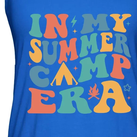 In My Summer Camp Era Funny Camper Camping Life Retro Cute Gift Ladies Essential Flowy Tank