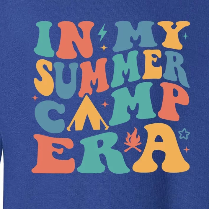 In My Summer Camp Era Funny Camper Camping Life Retro Cute Gift Toddler Sweatshirt