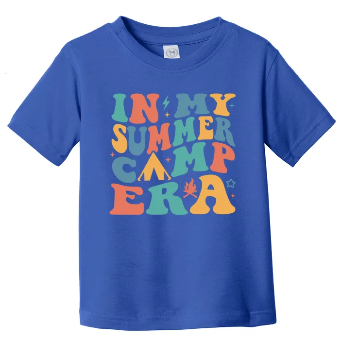 In My Summer Camp Era Funny Camper Camping Life Retro Cute Gift Toddler T-Shirt