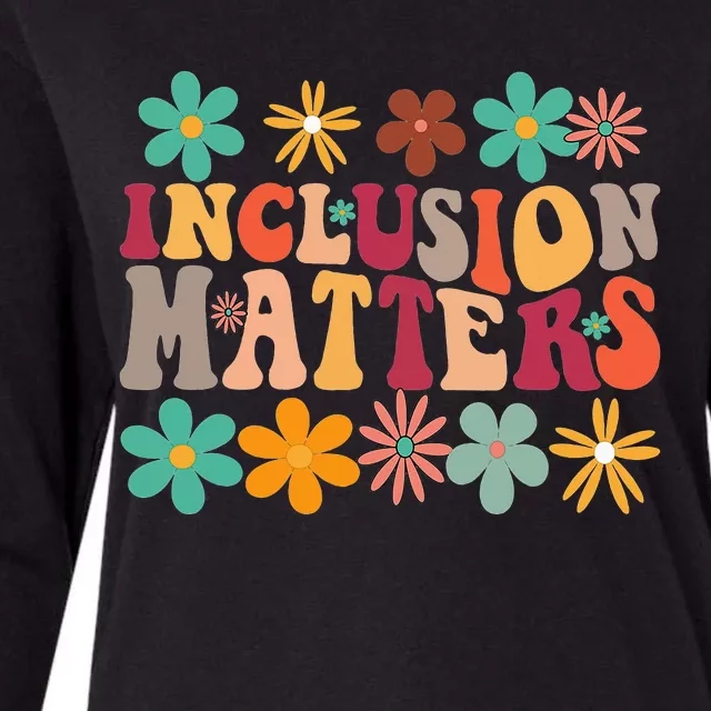 Inclusion Matters Special Ed Teacher Autism Awareness Retro Womens Cotton Relaxed Long Sleeve T-Shirt