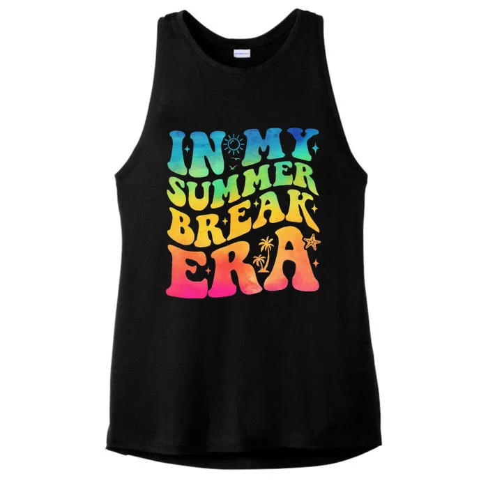 In My Summer Break Era Summer Break Groovy Ladies Tri-Blend Wicking Tank