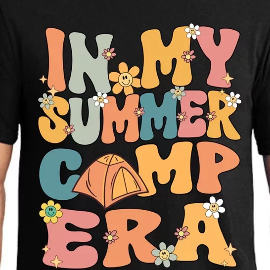 In My Summer Camp Era Retro Groovy Summer Camp Camping Funny Funny Gift Pajama Set