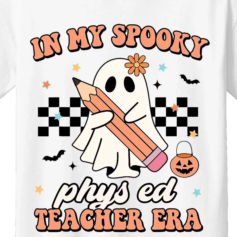 In My Spooky Physical Education Teacher Era Retro Halloween Kids T-Shirt