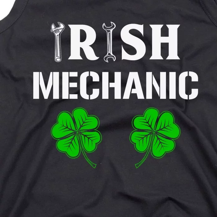 Irish Mechanic Shamrock St Patricks Day Tank Top