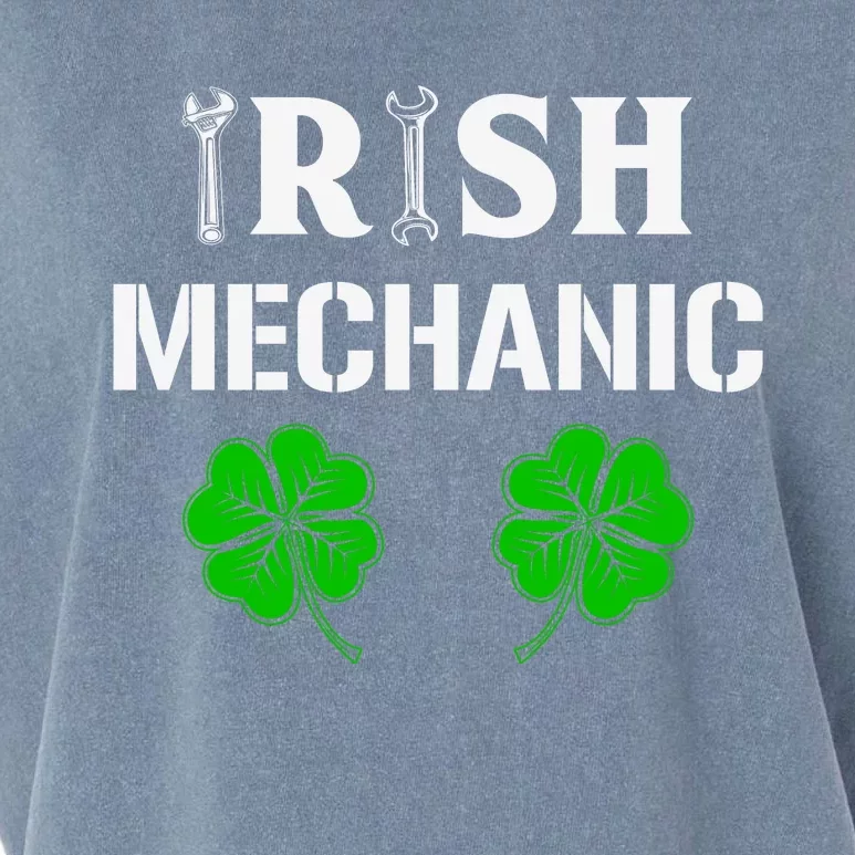 Irish Mechanic Shamrock St Patricks Day Garment-Dyed Women's Muscle Tee