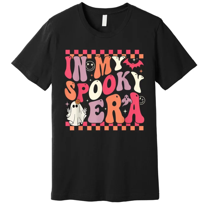 In My Spooky Era Groovy Hippie Halloween Ghost Women Premium T-Shirt