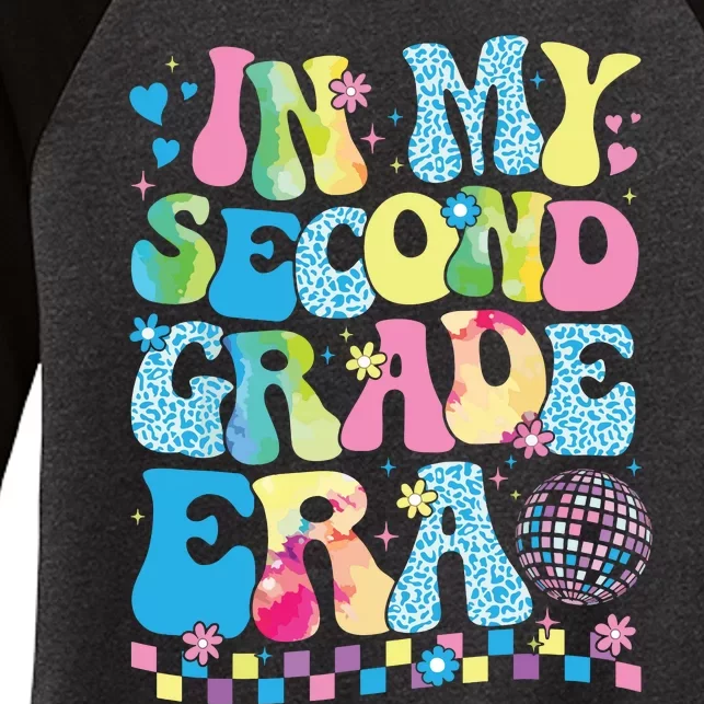 In My Second Grade Era Groovy Back To School Teachers Women's Tri-Blend 3/4-Sleeve Raglan Shirt