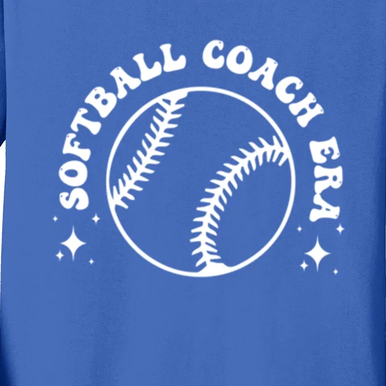 In My Softball Coach Era Funny Dad Mom Softball Coach Meaningful Gift Kids Long Sleeve Shirt