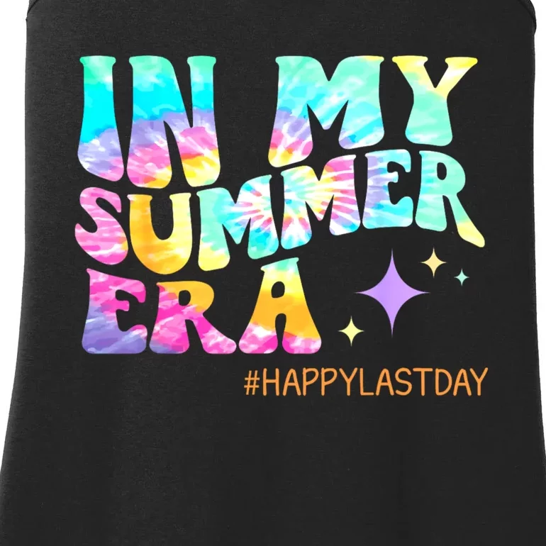 In My Summer Era Happy Last Day Of School Teacher Ladies Essential Tank