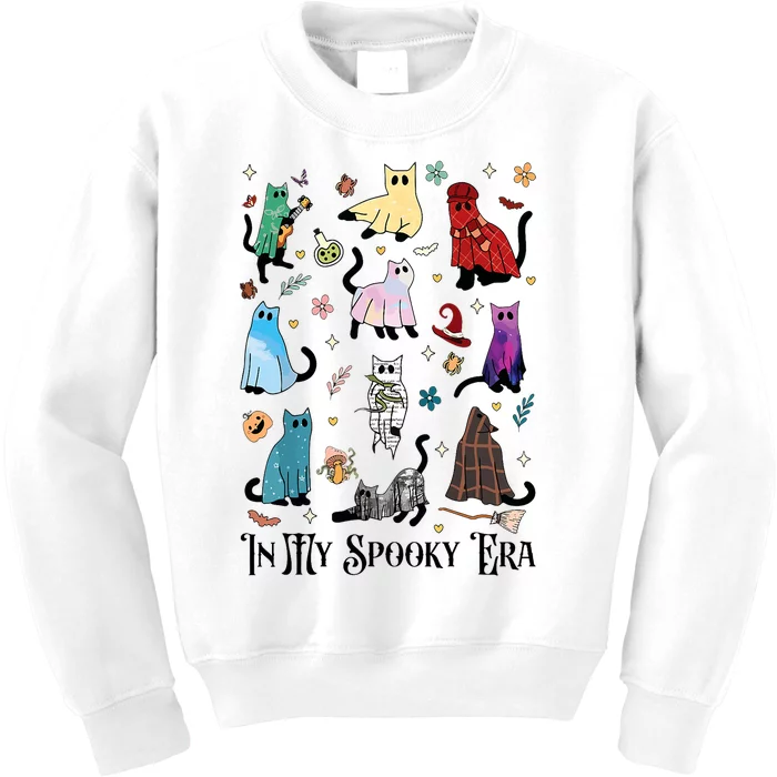 In My Spooky Era Cute Cat Halloween Tay Halloween Kids Sweatshirt