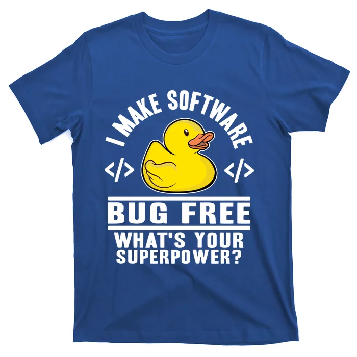 I Make Software Bug Free Programmer Debugging Rubber Duck Gift T-Shirt