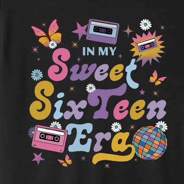 In My Sweet Sixteen E.ra Groovy Retro 16th Birthday ChromaSoft Performance T-Shirt