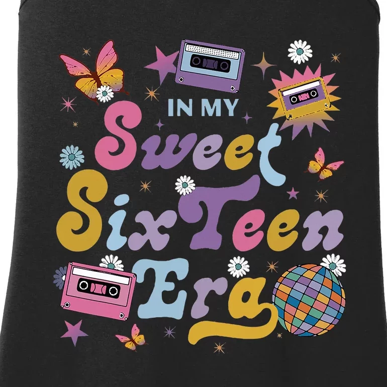 In My Sweet Sixteen E.ra Groovy Retro 16th Birthday Ladies Essential Tank