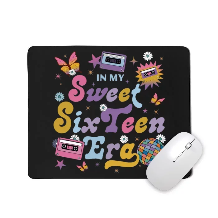 In My Sweet Sixteen E.ra Groovy Retro 16th Birthday Mousepad