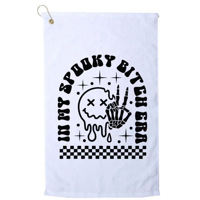 In My Spooky Bitch Era Skeleton Hand Halloween costumes Platinum Collection Golf Towel