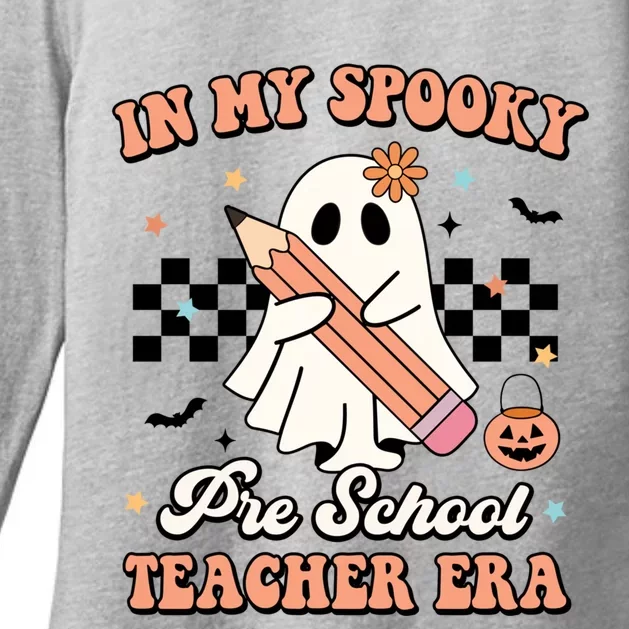 In My Spooky Pre School Teacher Era Retro Halloween Costume Gift Womens CVC Long Sleeve Shirt