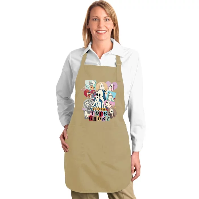 In My Spooky Era Groovy Hippie Halloween Ghost Full-Length Apron With Pocket