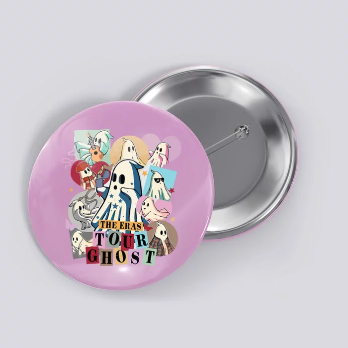 In My Spooky Era Groovy Hippie Halloween Ghost Button